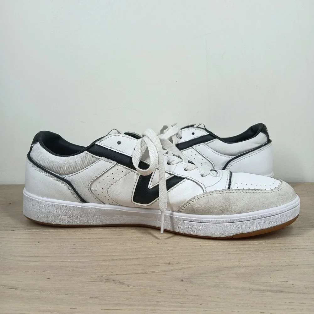 Vans Lowland CC Sneakers Men 10.5 White Black Leather Suede Skate Y2K Streetwear